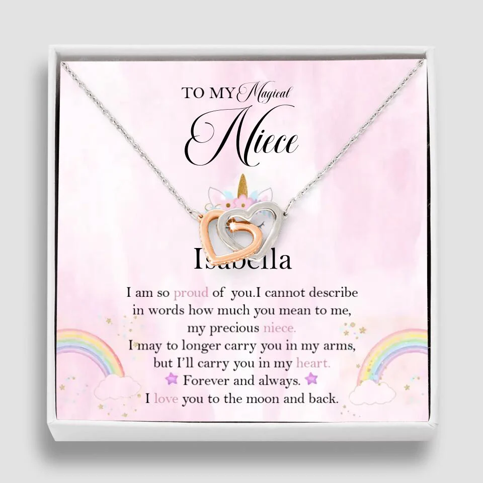 To My Magic Niece, I am so Proud of You - Personalized Necklace - Birthday Gift for Niece - Image 20