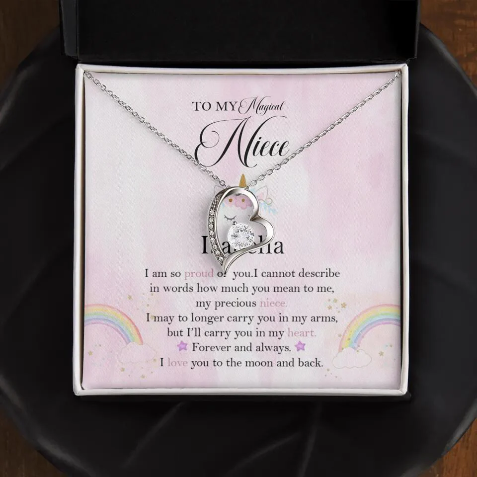 To My Magic Niece, I am so Proud of You - Personalized Necklace - Birthday Gift for Niece - Image 24
