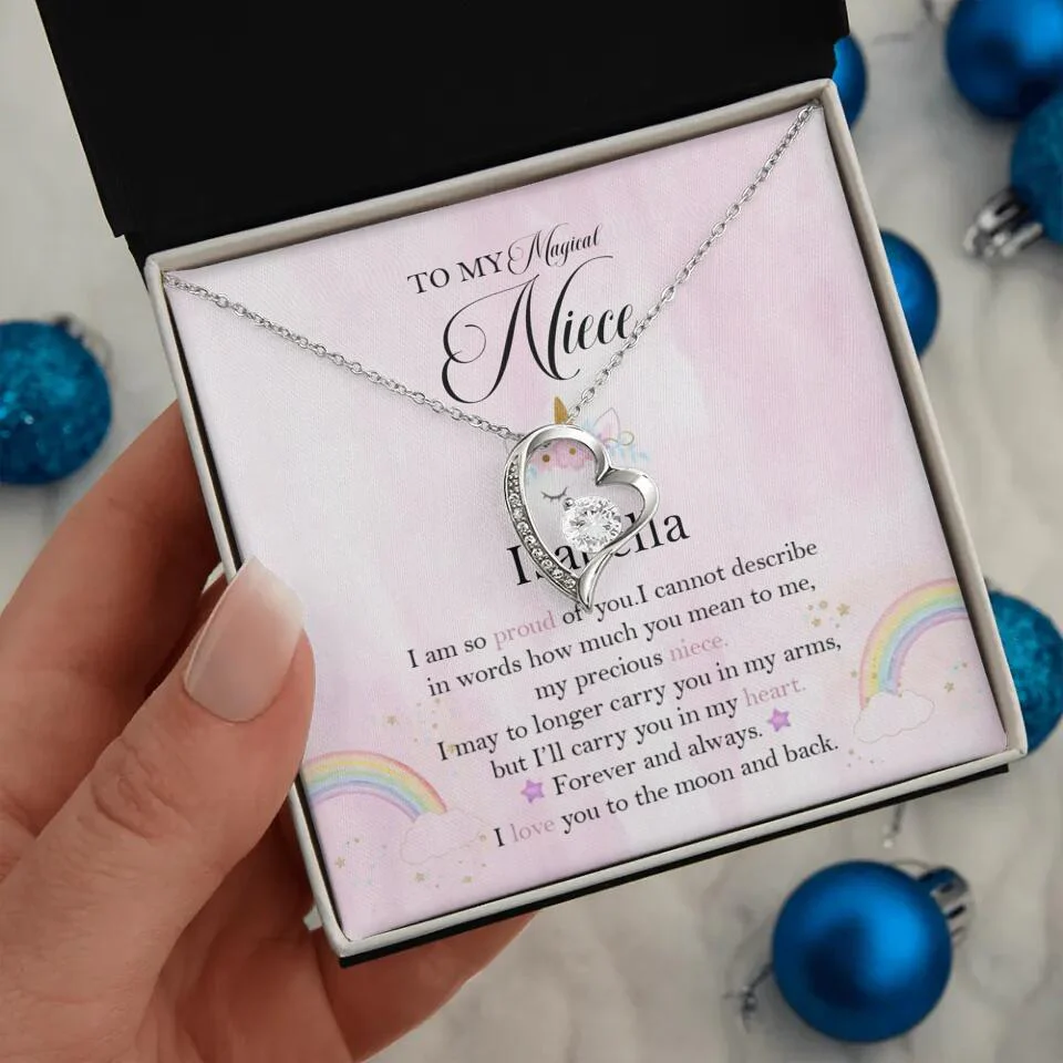 To My Magic Niece, I am so Proud of You - Personalized Necklace - Birthday Gift for Niece - Image 25