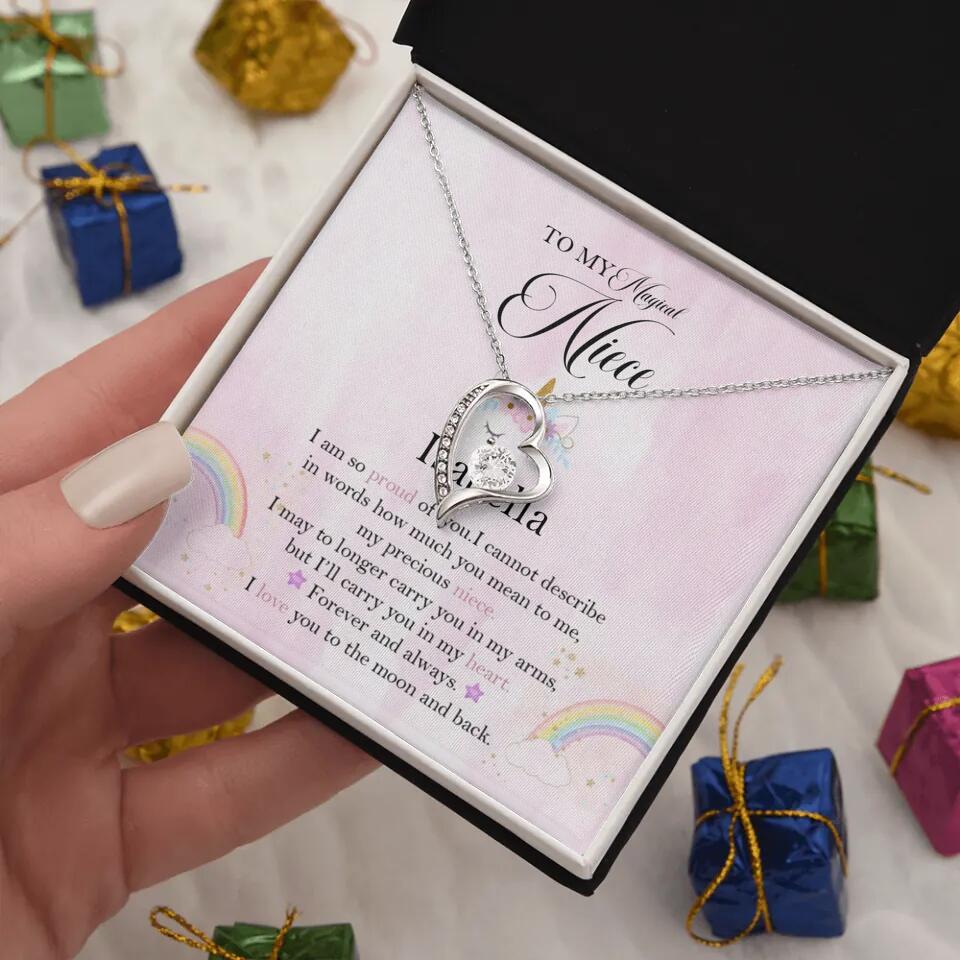 To My Magic Niece, I am so Proud of You - Personalized Necklace - Birthday Gift for Niece - Image 26