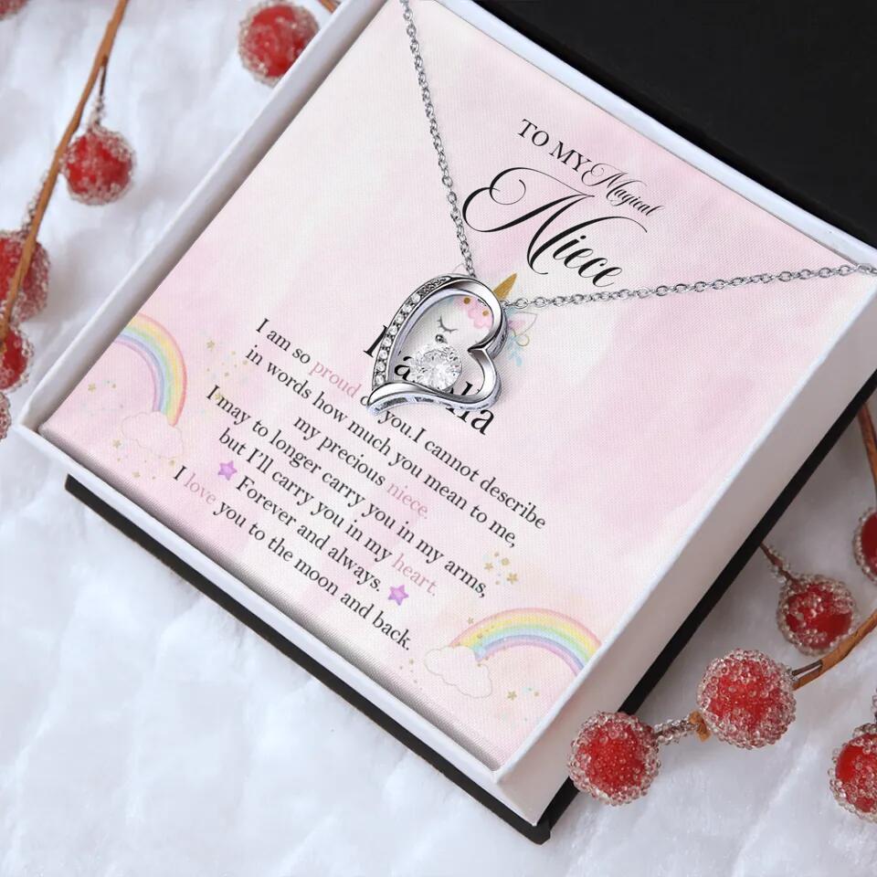 To My Magic Niece, I am so Proud of You - Personalized Necklace - Birthday Gift for Niece - Image 27