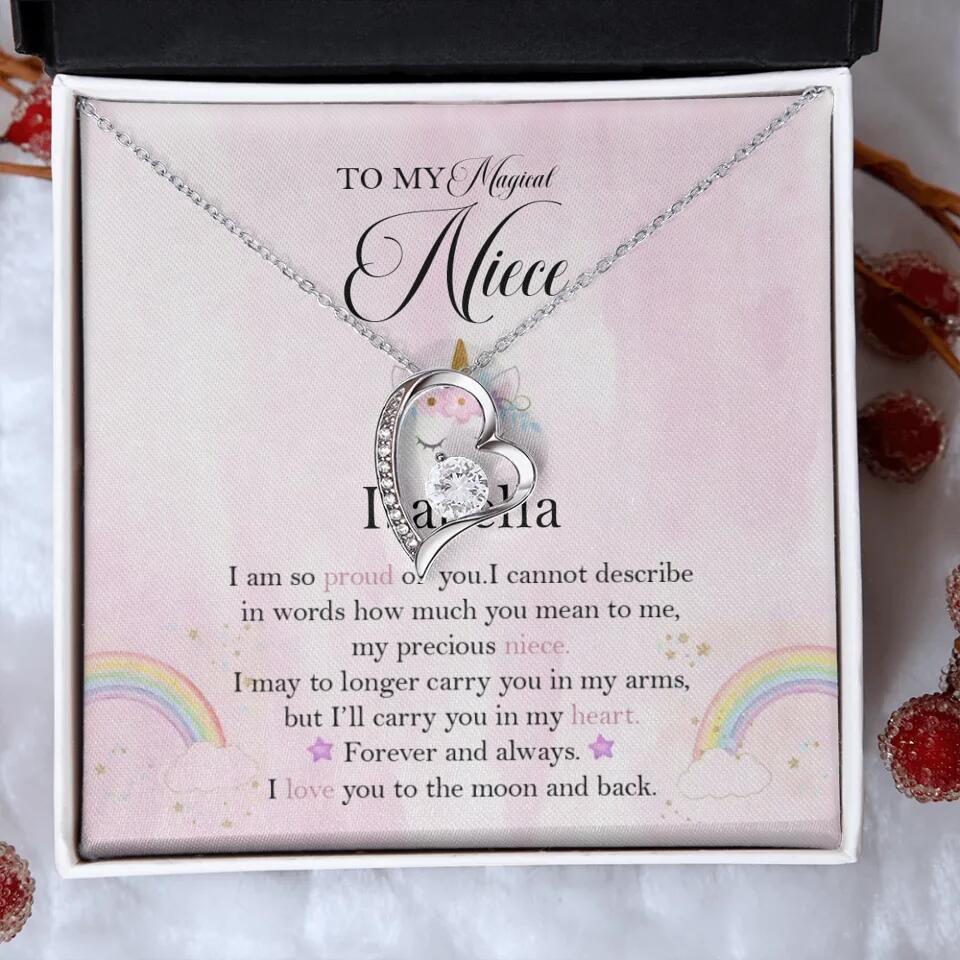 To My Magic Niece, I am so Proud of You - Personalized Necklace - Birthday Gift for Niece - Image 28