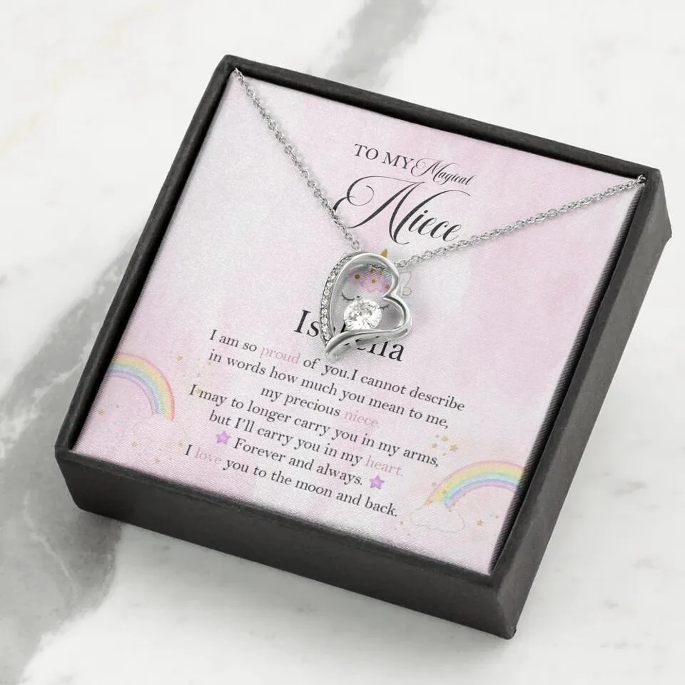 To My Magic Niece, I am so Proud of You - Personalized Necklace - Birthday Gift for Niece - Image 29