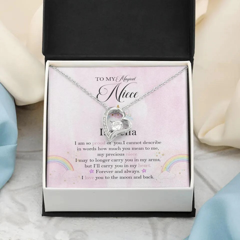 To My Magic Niece, I am so Proud of You - Personalized Necklace - Birthday Gift for Niece - Image 30