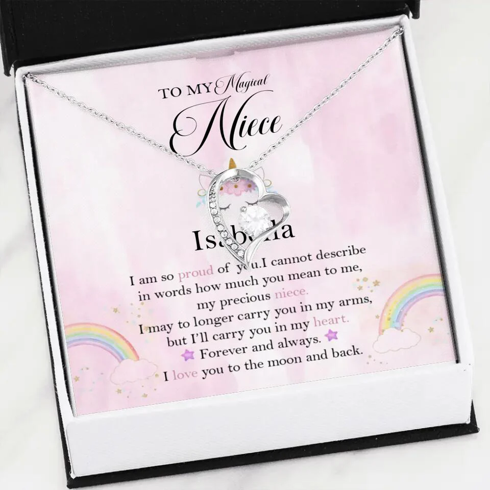 To My Magic Niece, I am so Proud of You - Personalized Necklace - Birthday Gift for Niece - Image 31