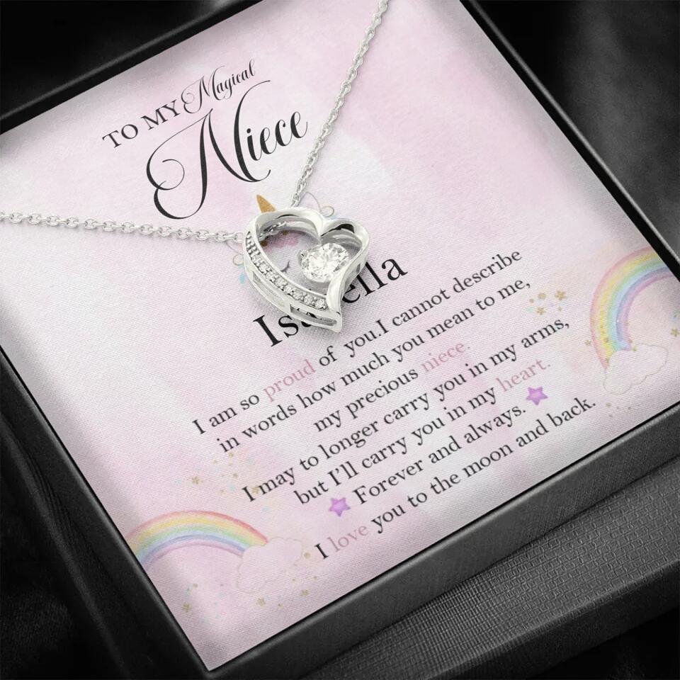 To My Magic Niece, I am so Proud of You - Personalized Necklace - Birthday Gift for Niece - Image 33