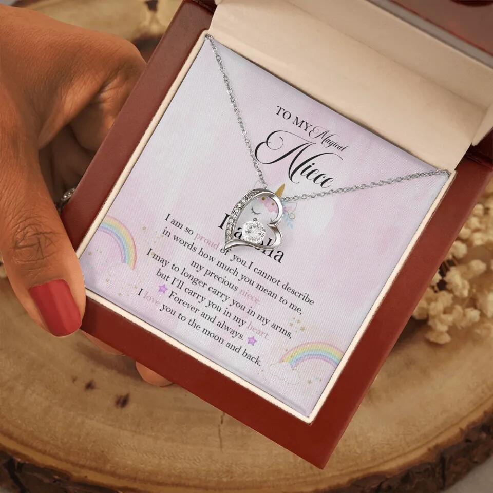 To My Magic Niece, I am so Proud of You - Personalized Necklace - Birthday Gift for Niece - Image 34