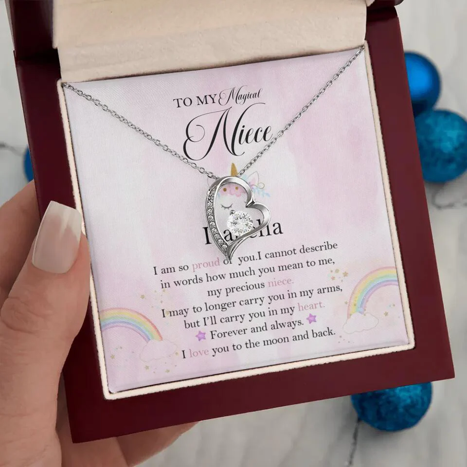 To My Magic Niece, I am so Proud of You - Personalized Necklace - Birthday Gift for Niece - Image 35