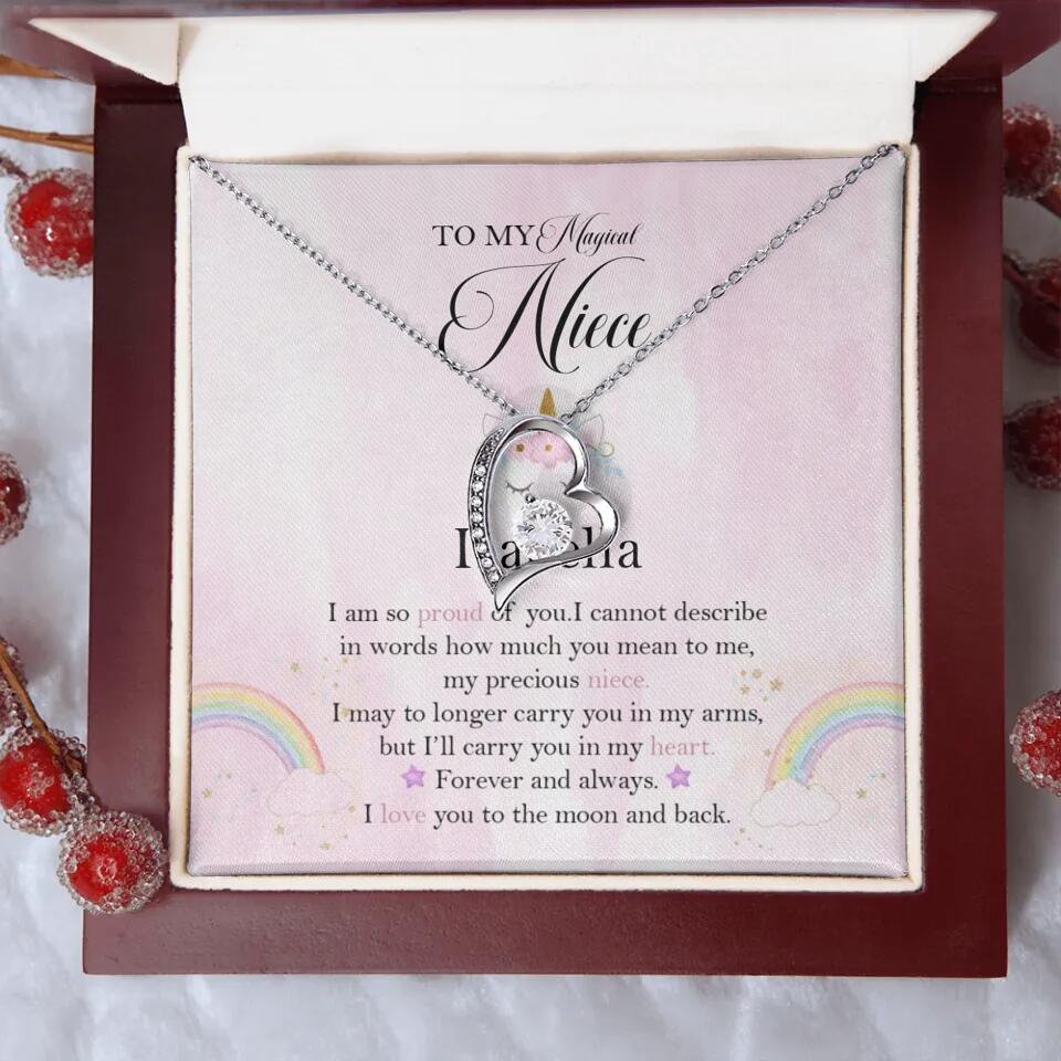 To My Magic Niece, I am so Proud of You - Personalized Necklace - Birthday Gift for Niece - Image 37