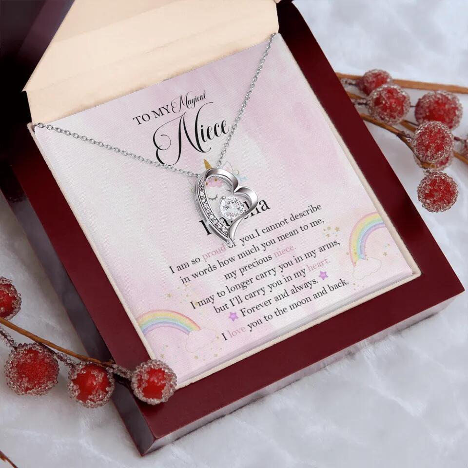 To My Magic Niece, I am so Proud of You - Personalized Necklace - Birthday Gift for Niece - Image 38