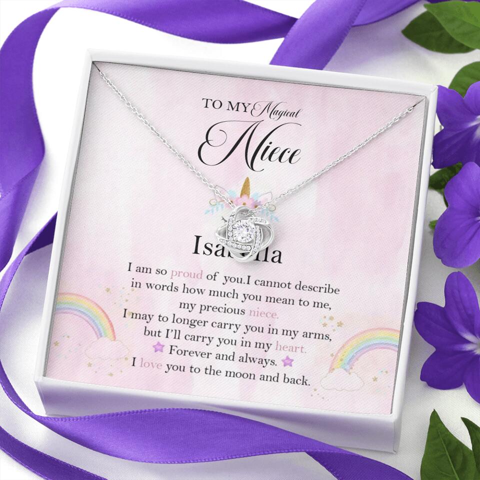 To My Magic Niece, I am so Proud of You - Personalized Necklace - Birthday Gift for Niece - Image 4