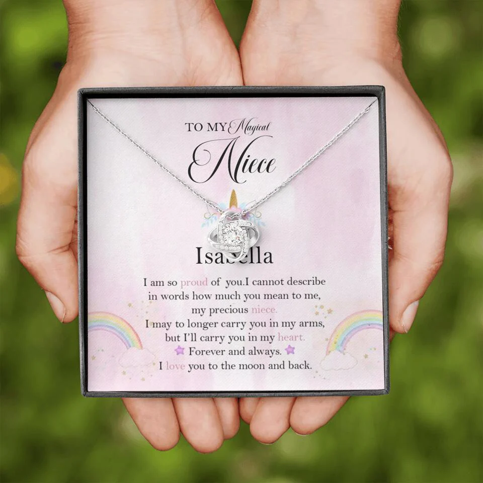To My Magic Niece, I am so Proud of You - Personalized Necklace - Birthday Gift for Niece - Image 5