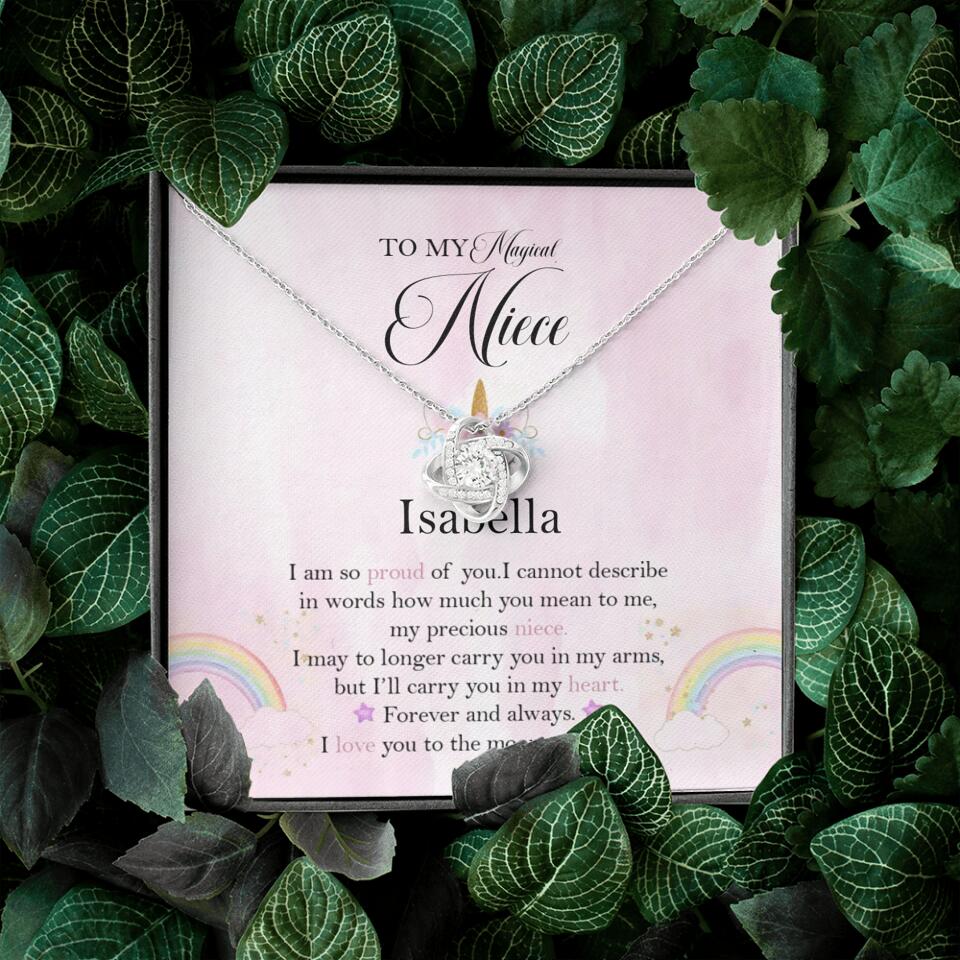 To My Magic Niece, I am so Proud of You - Personalized Necklace - Birthday Gift for Niece - Image 7