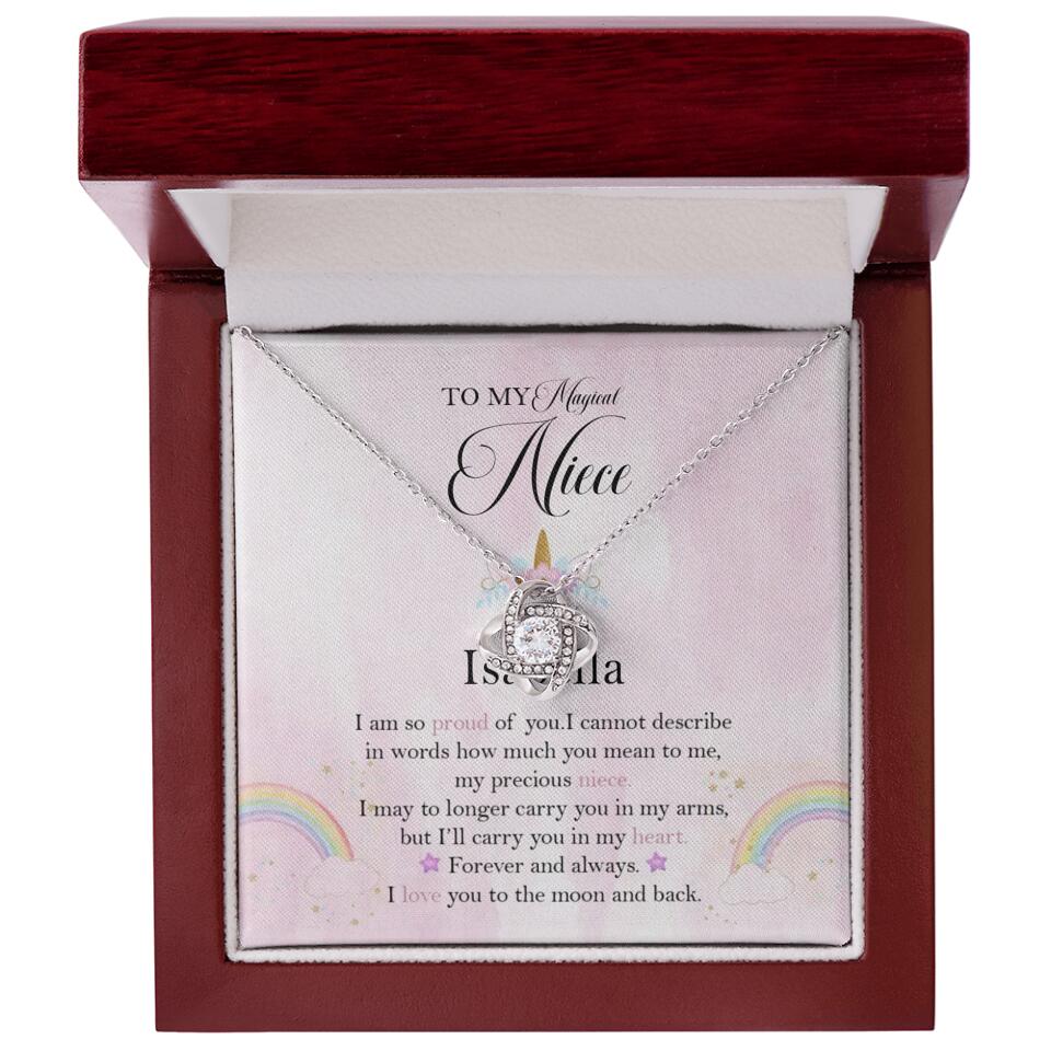 To My Magic Niece, I am so Proud of You - Personalized Necklace - Birthday Gift for Niece - Image 9