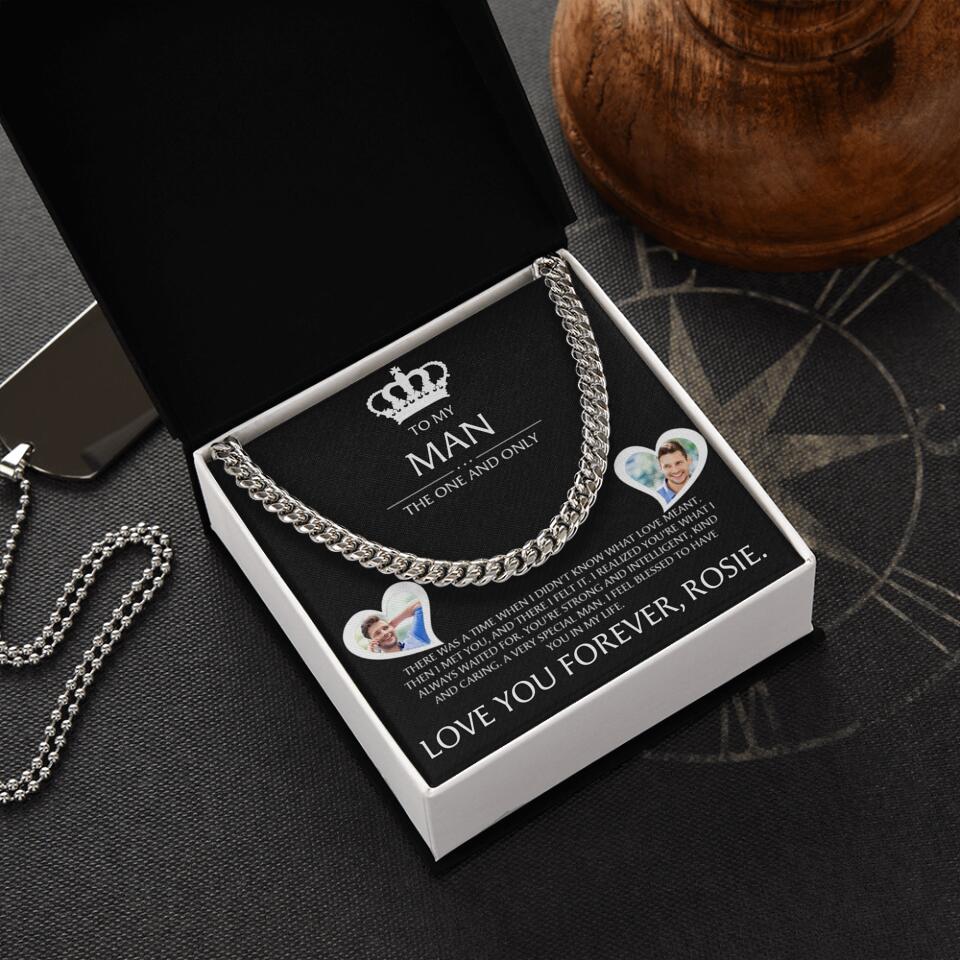 To My Man The One and The Only Personalized Cuban Chain - Image 3