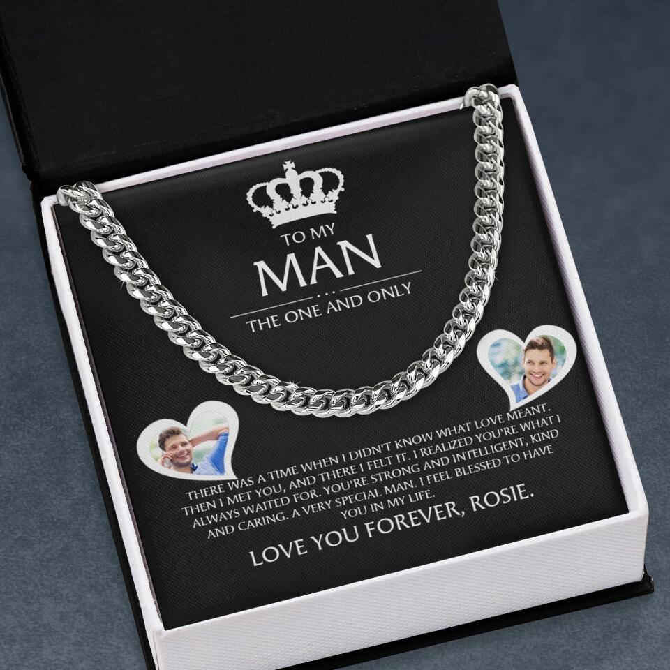 To My Man The One and The Only Personalized Cuban Chain - Image 6