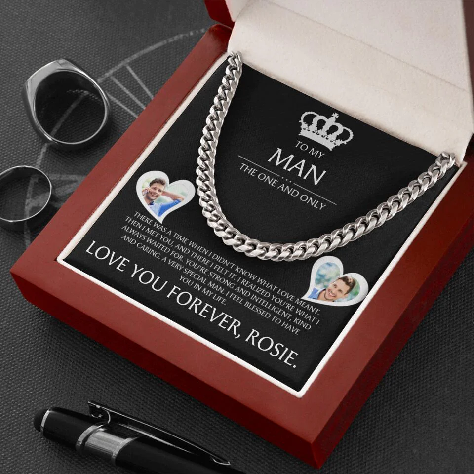 To My Man The One and The Only Personalized Cuban Chain - Image 8