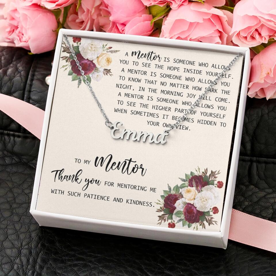 To My Mentor Thank You for Mentoring Me - Personalized Necklace - Image 4