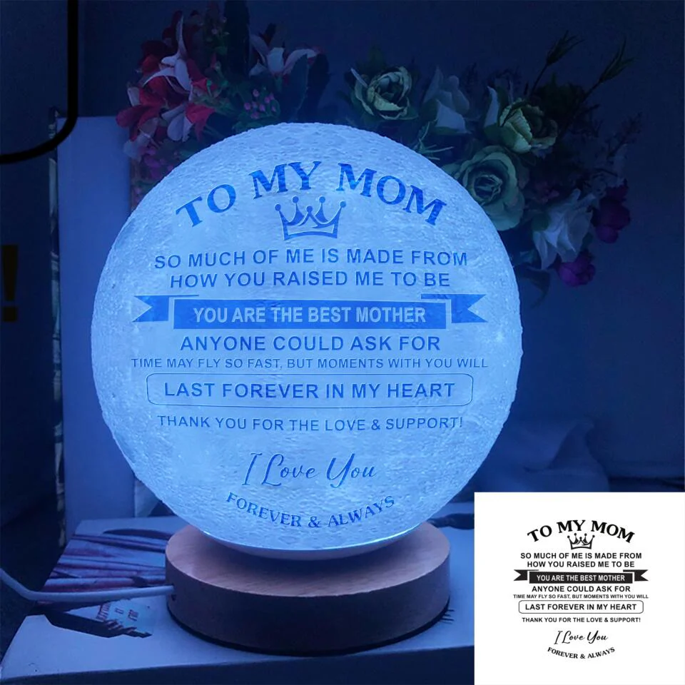 To My Mom Message Moon Lamp - Image 2