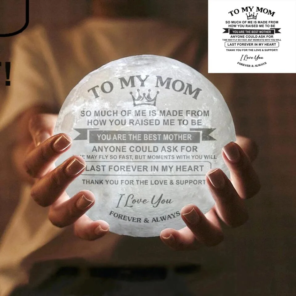 To My Mom Message Moon Lamp - Image 3