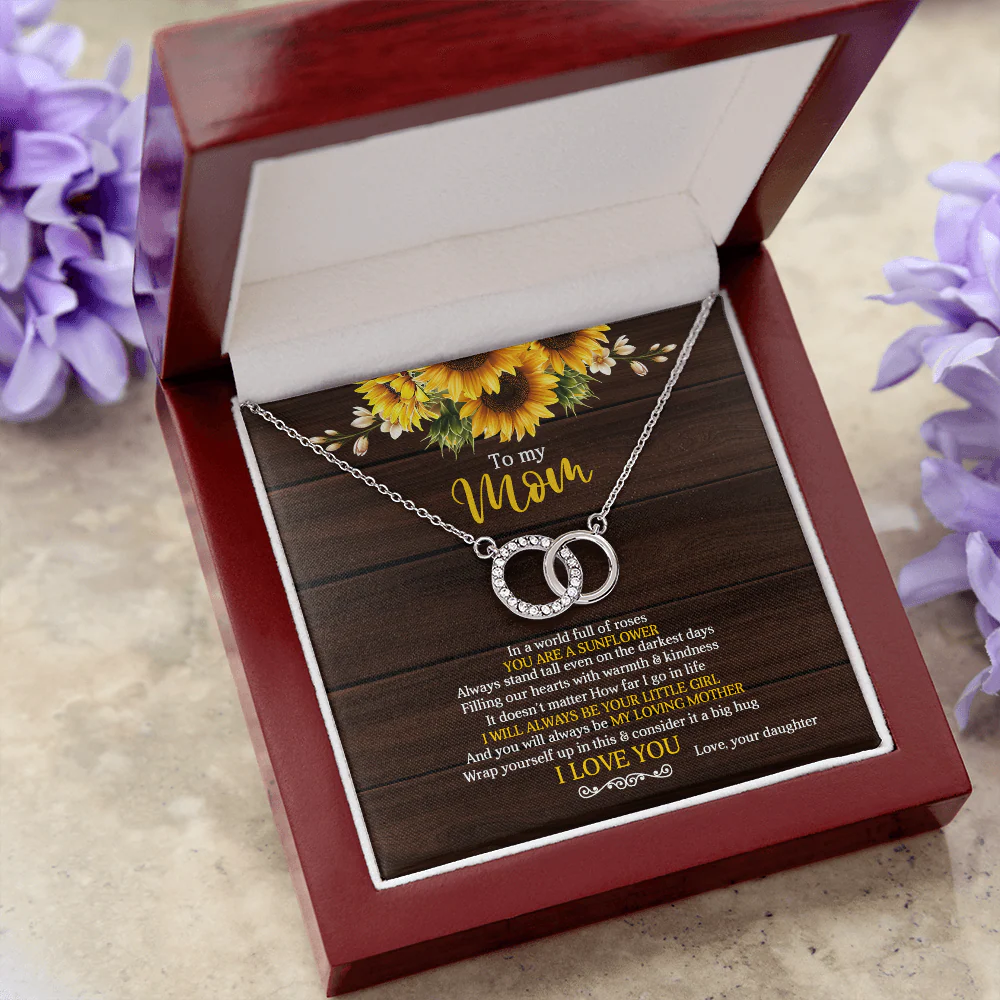 To My Mom You're A Sunflower - White Gold Necklace - Gift For Mom - Image 6