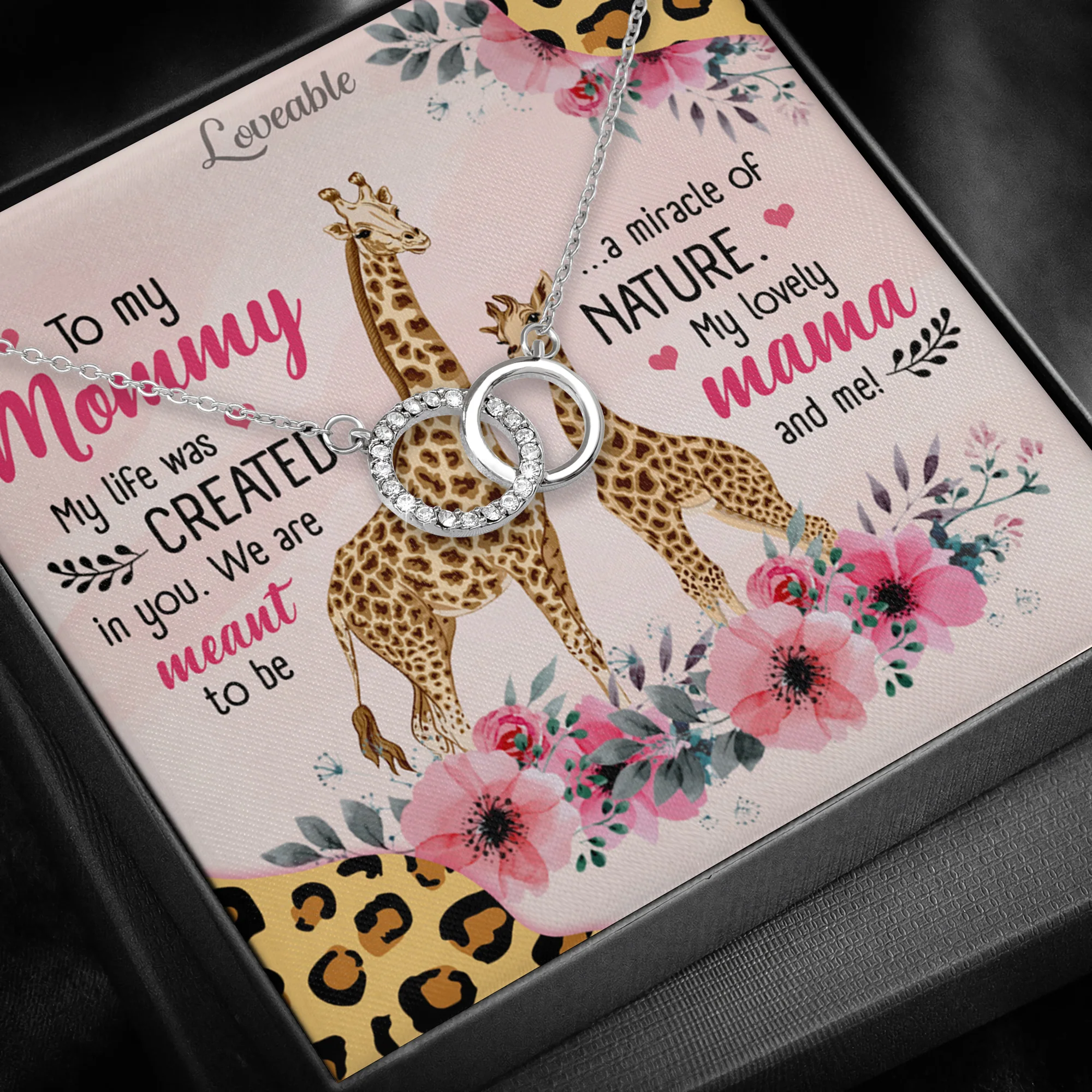 To My Mommy My Lovely Mama And Me White Gold Necklace - Image 3