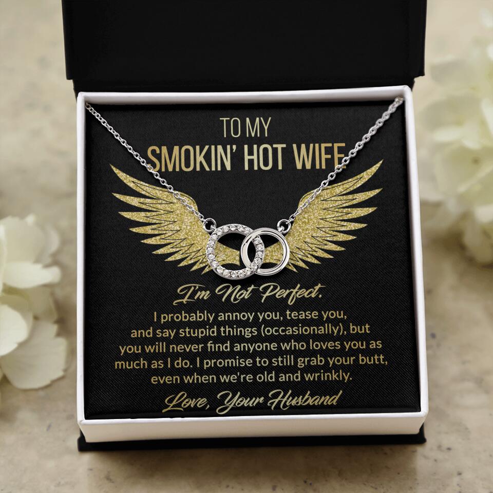 Personalized Valentine Gifts - To My Smokin' Hot Wife Custom Necklace Best Apology Gifts For Wife - Image 10