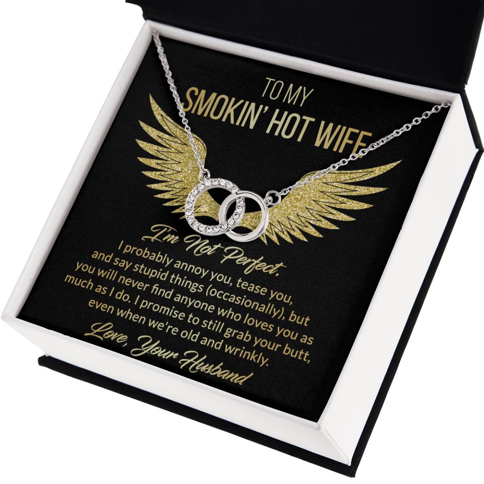 Personalized Valentine Gifts - To My Smokin' Hot Wife Custom Necklace Best Apology Gifts For Wife - Image 11