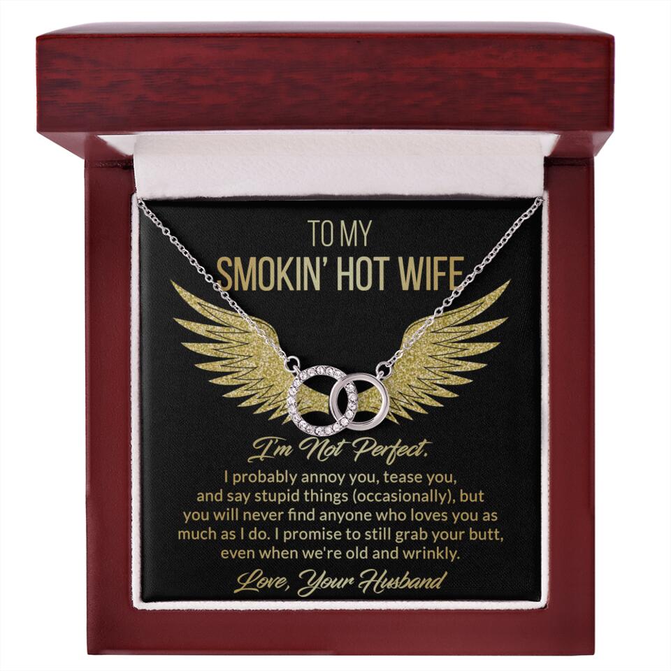 Personalized Valentine Gifts - To My Smokin' Hot Wife Custom Necklace Best Apology Gifts For Wife - Image 13