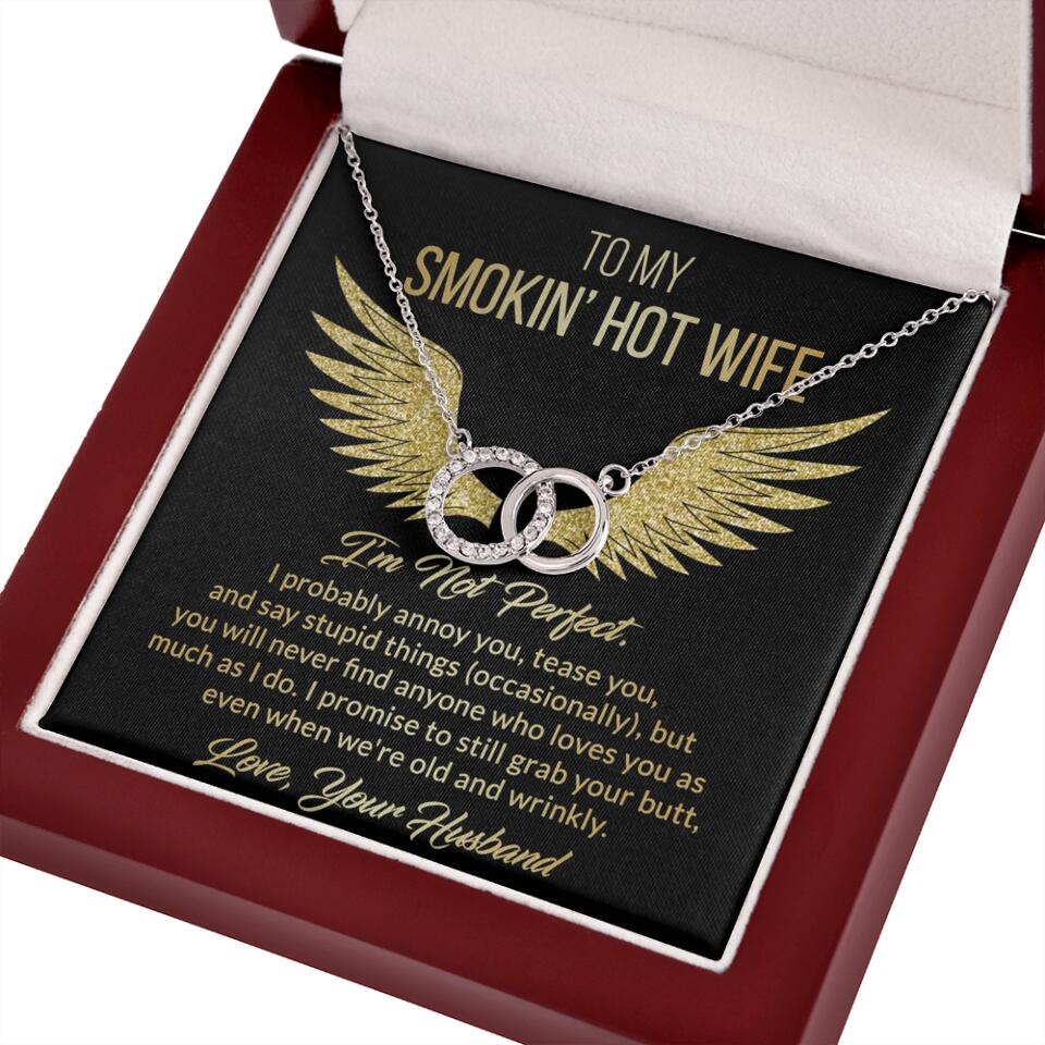 Personalized Valentine Gifts - To My Smokin' Hot Wife Custom Necklace Best Apology Gifts For Wife - Image 14