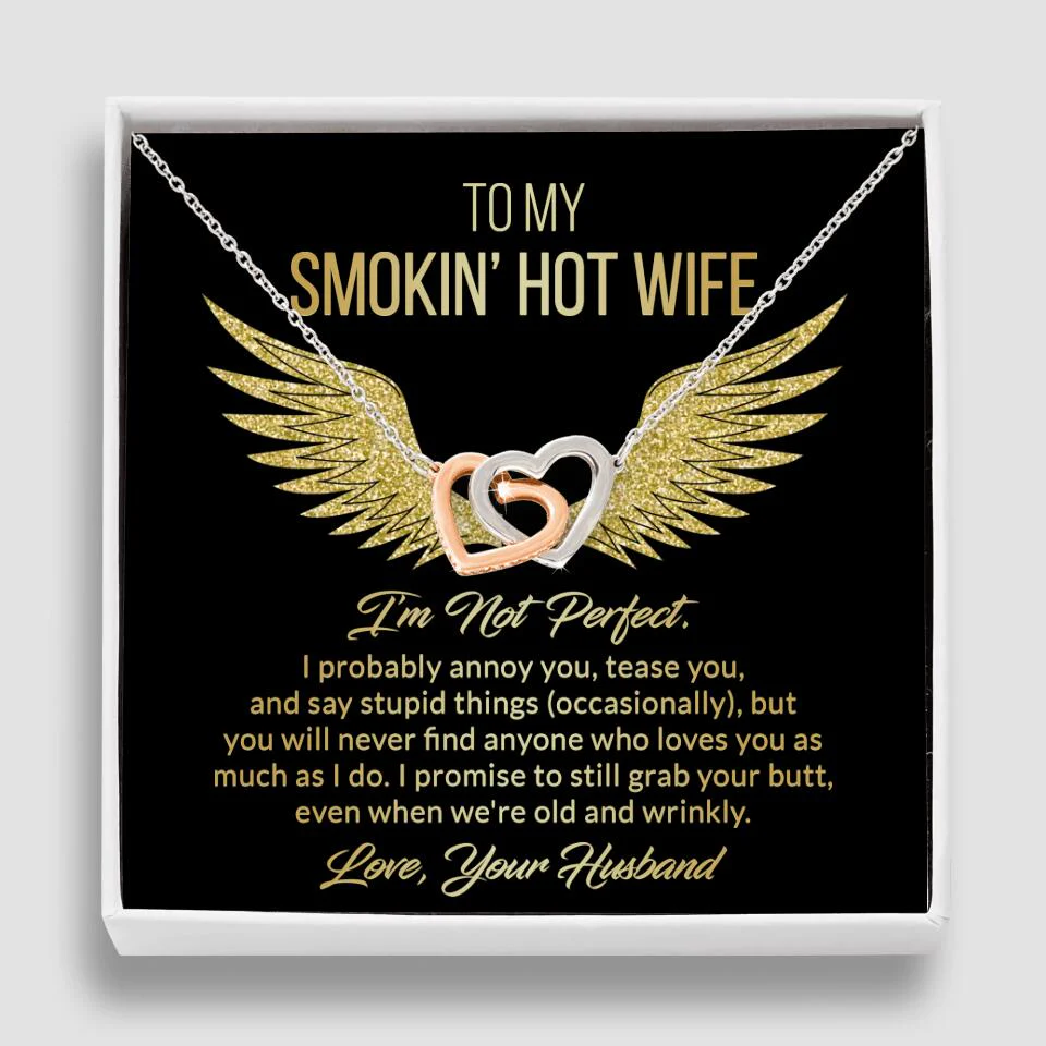 Personalized Valentine Gifts - To My Smokin' Hot Wife Custom Necklace Best Apology Gifts For Wife - Image 15