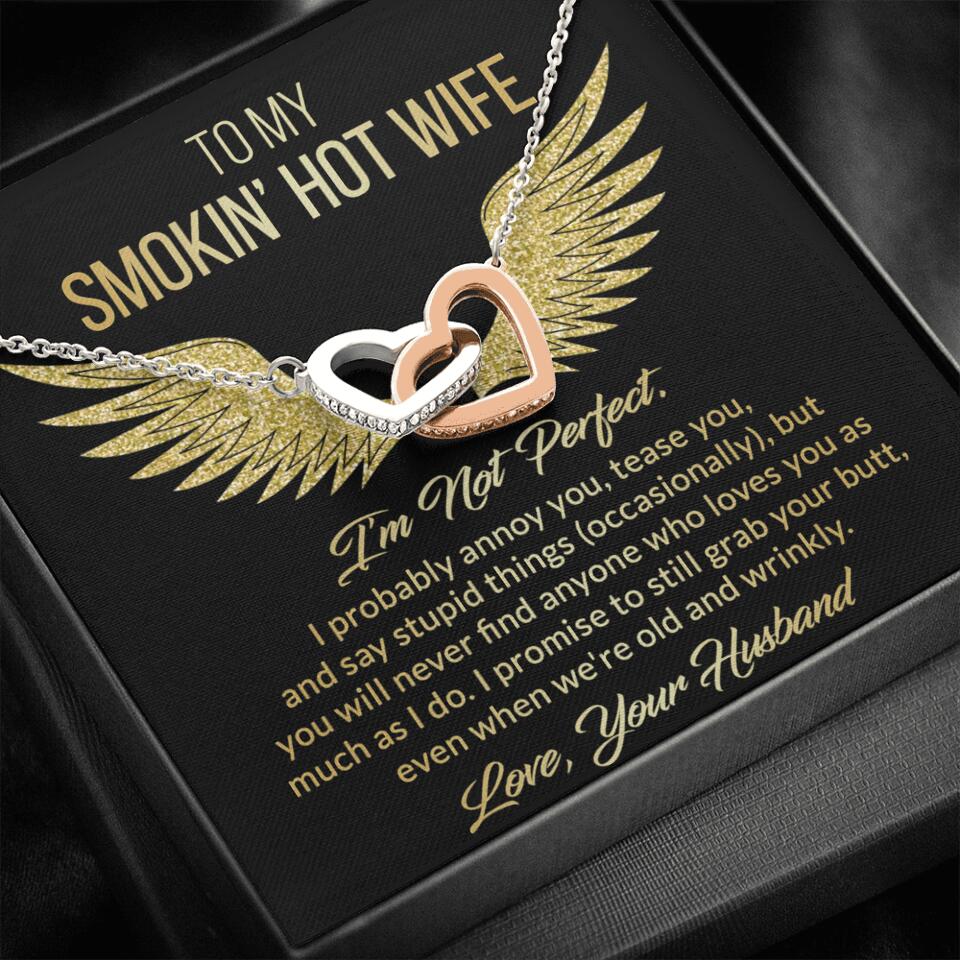Personalized Valentine Gifts - To My Smokin' Hot Wife Custom Necklace Best Apology Gifts For Wife - Image 17