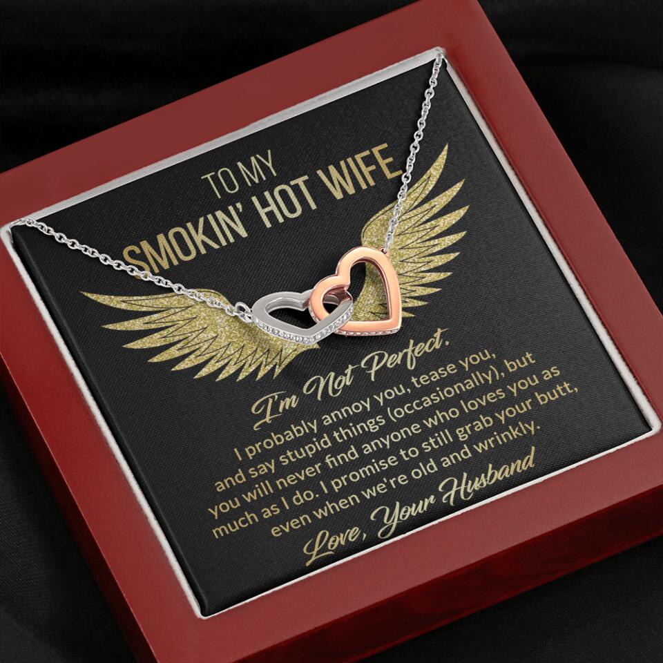 Personalized Valentine Gifts - To My Smokin' Hot Wife Custom Necklace Best Apology Gifts For Wife - Image 20