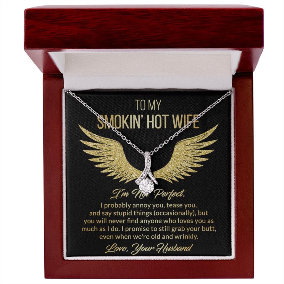Personalized Valentine Gifts - To My Smokin' Hot Wife Custom Necklace Best Apology Gifts For Wife - Image 28