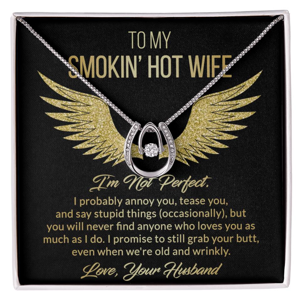 Personalized Valentine Gifts - To My Smokin' Hot Wife Custom Necklace Best Apology Gifts For Wife - Image 32