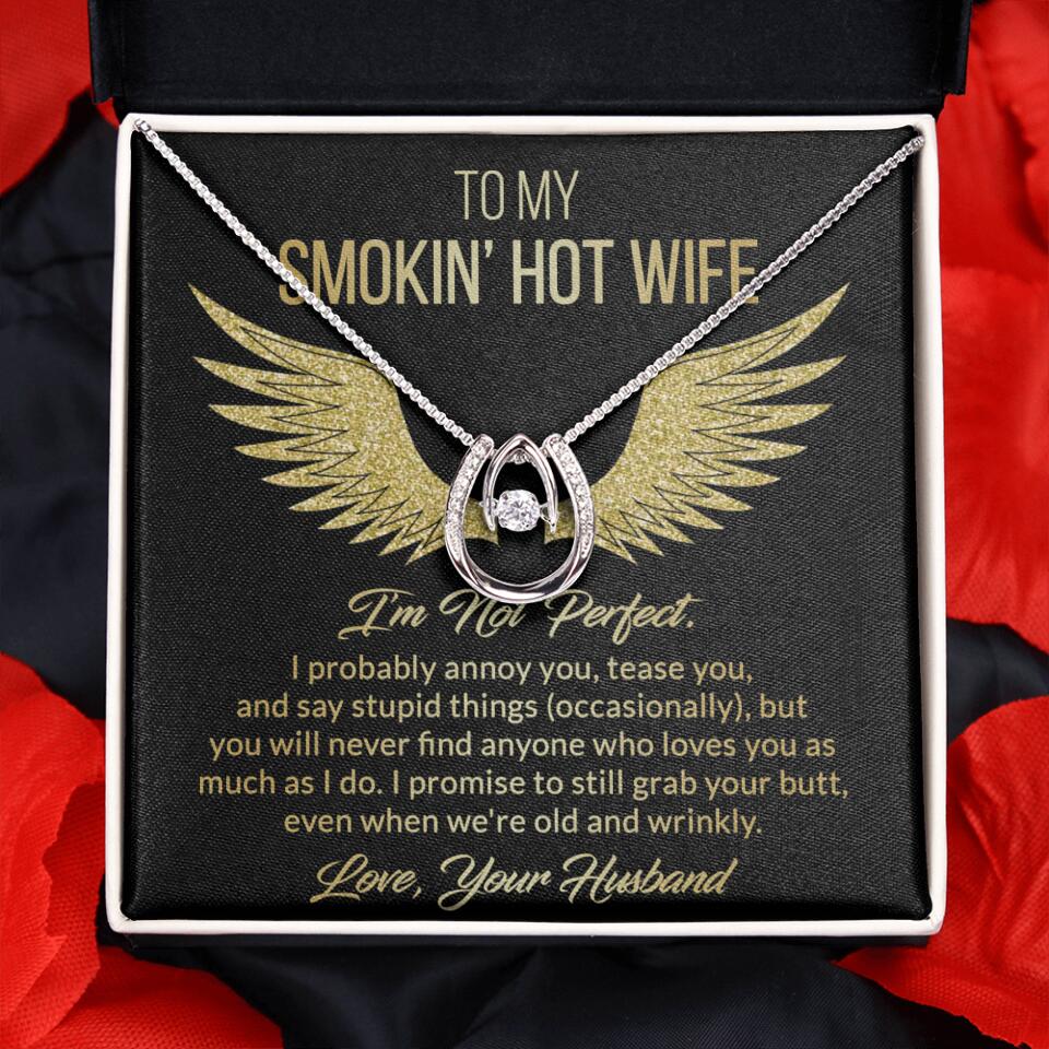 Personalized Valentine Gifts - To My Smokin' Hot Wife Custom Necklace Best Apology Gifts For Wife - Image 33