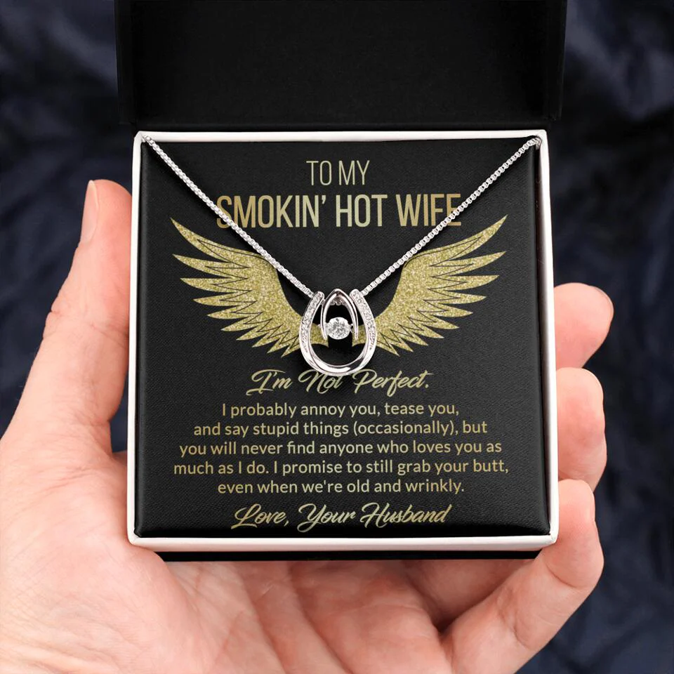 Personalized Valentine Gifts - To My Smokin' Hot Wife Custom Necklace Best Apology Gifts For Wife - Image 34