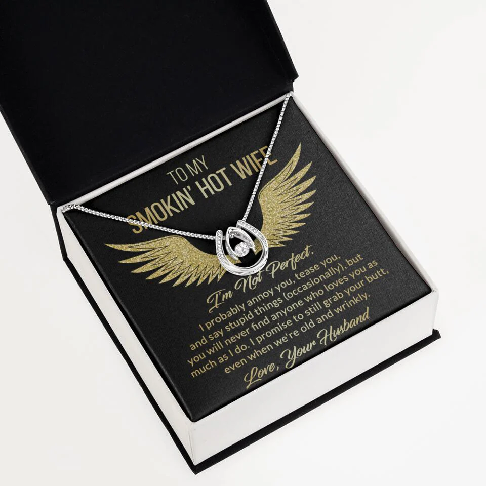 Personalized Valentine Gifts - To My Smokin' Hot Wife Custom Necklace Best Apology Gifts For Wife - Image 35