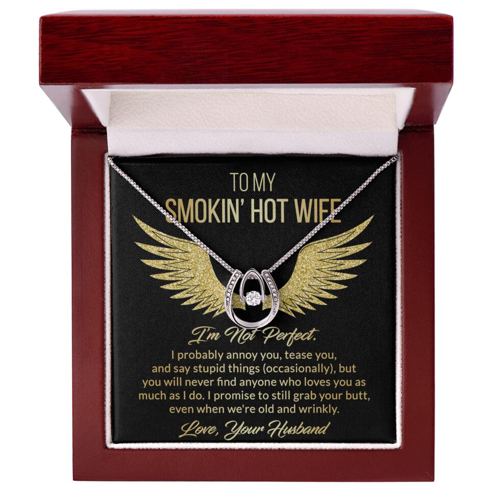 Personalized Valentine Gifts - To My Smokin' Hot Wife Custom Necklace Best Apology Gifts For Wife - Image 38