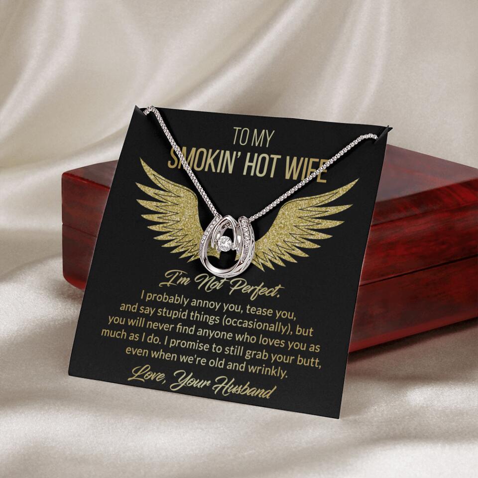 Personalized Valentine Gifts - To My Smokin' Hot Wife Custom Necklace Best Apology Gifts For Wife - Image 39