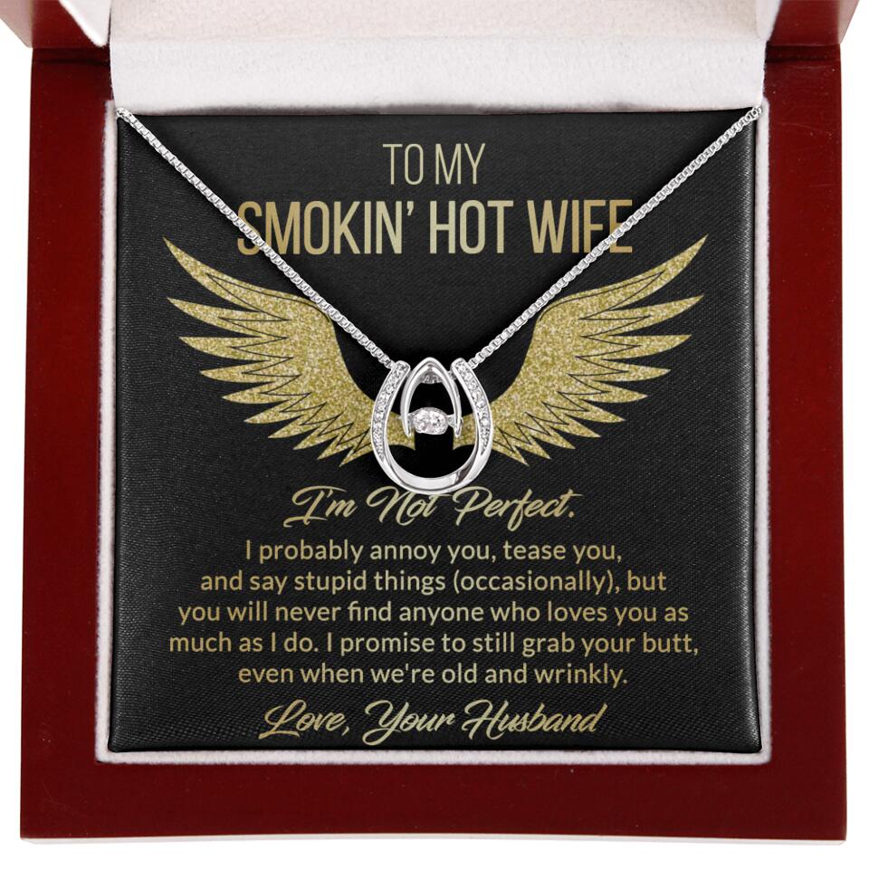 Personalized Valentine Gifts - To My Smokin' Hot Wife Custom Necklace Best Apology Gifts For Wife - Image 40