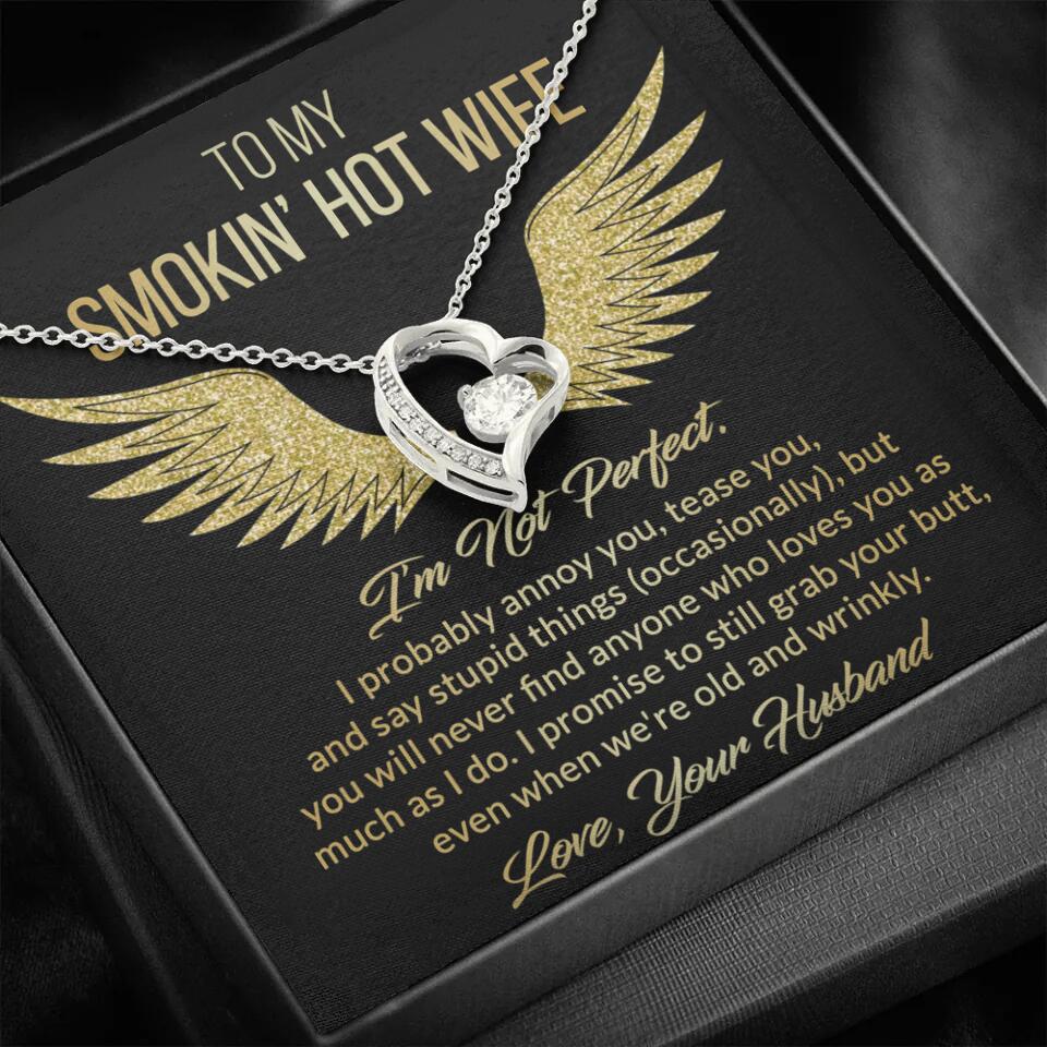 Personalized Valentine Gifts - To My Smokin' Hot Wife Custom Necklace Best Apology Gifts For Wife - Image 41