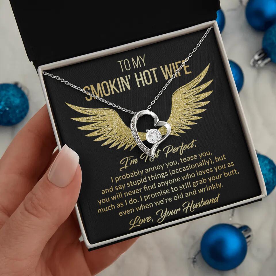 Personalized Valentine Gifts - To My Smokin' Hot Wife Custom Necklace Best Apology Gifts For Wife - Image 42