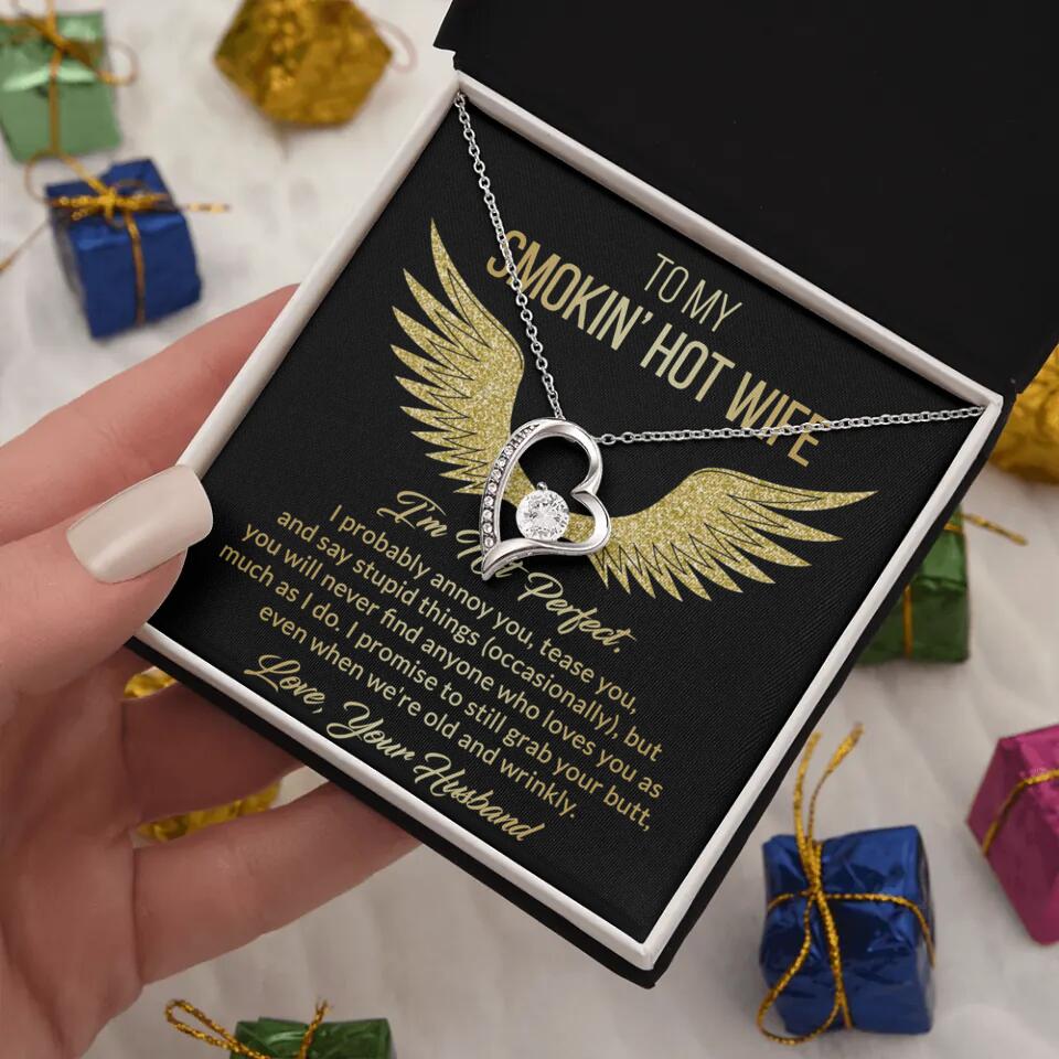 Personalized Valentine Gifts - To My Smokin' Hot Wife Custom Necklace Best Apology Gifts For Wife - Image 43