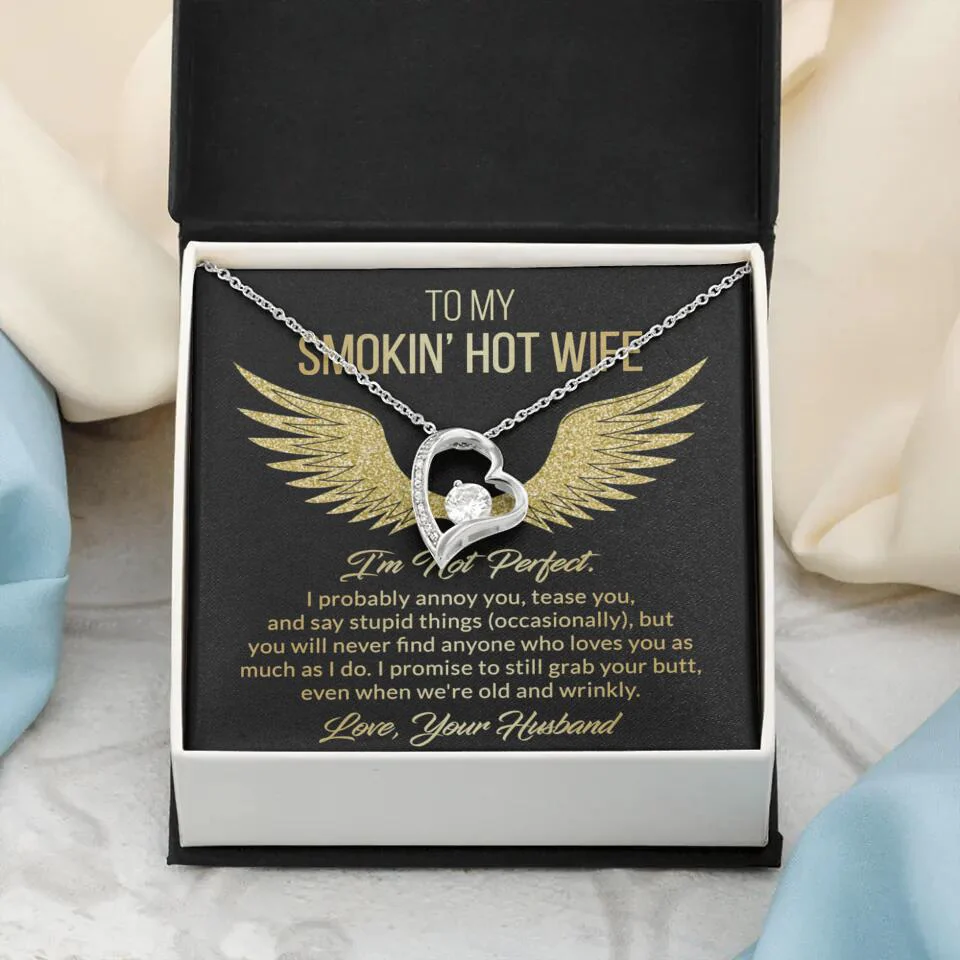 Personalized Valentine Gifts - To My Smokin' Hot Wife Custom Necklace Best Apology Gifts For Wife - Image 46