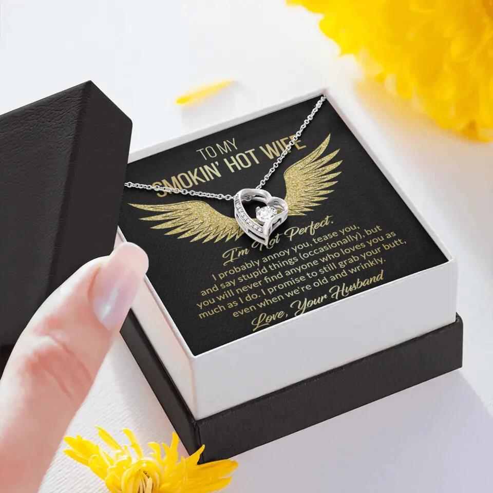 Personalized Valentine Gifts - To My Smokin' Hot Wife Custom Necklace Best Apology Gifts For Wife - Image 47
