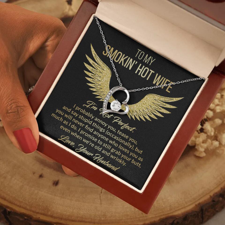 Personalized Valentine Gifts - To My Smokin' Hot Wife Custom Necklace Best Apology Gifts For Wife - Image 48