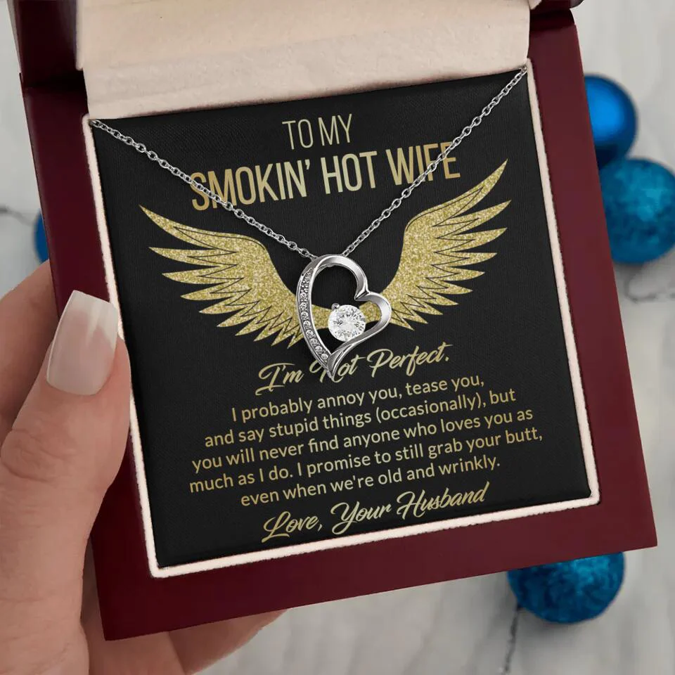 Personalized Valentine Gifts - To My Smokin' Hot Wife Custom Necklace Best Apology Gifts For Wife - Image 49