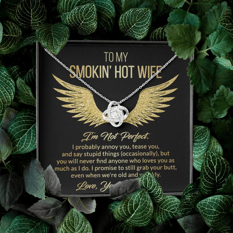 Personalized Valentine Gifts - To My Smokin' Hot Wife Custom Necklace Best Apology Gifts For Wife - Image 5