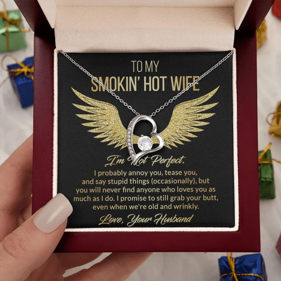 Personalized Valentine Gifts - To My Smokin' Hot Wife Custom Necklace Best Apology Gifts For Wife - Image 50